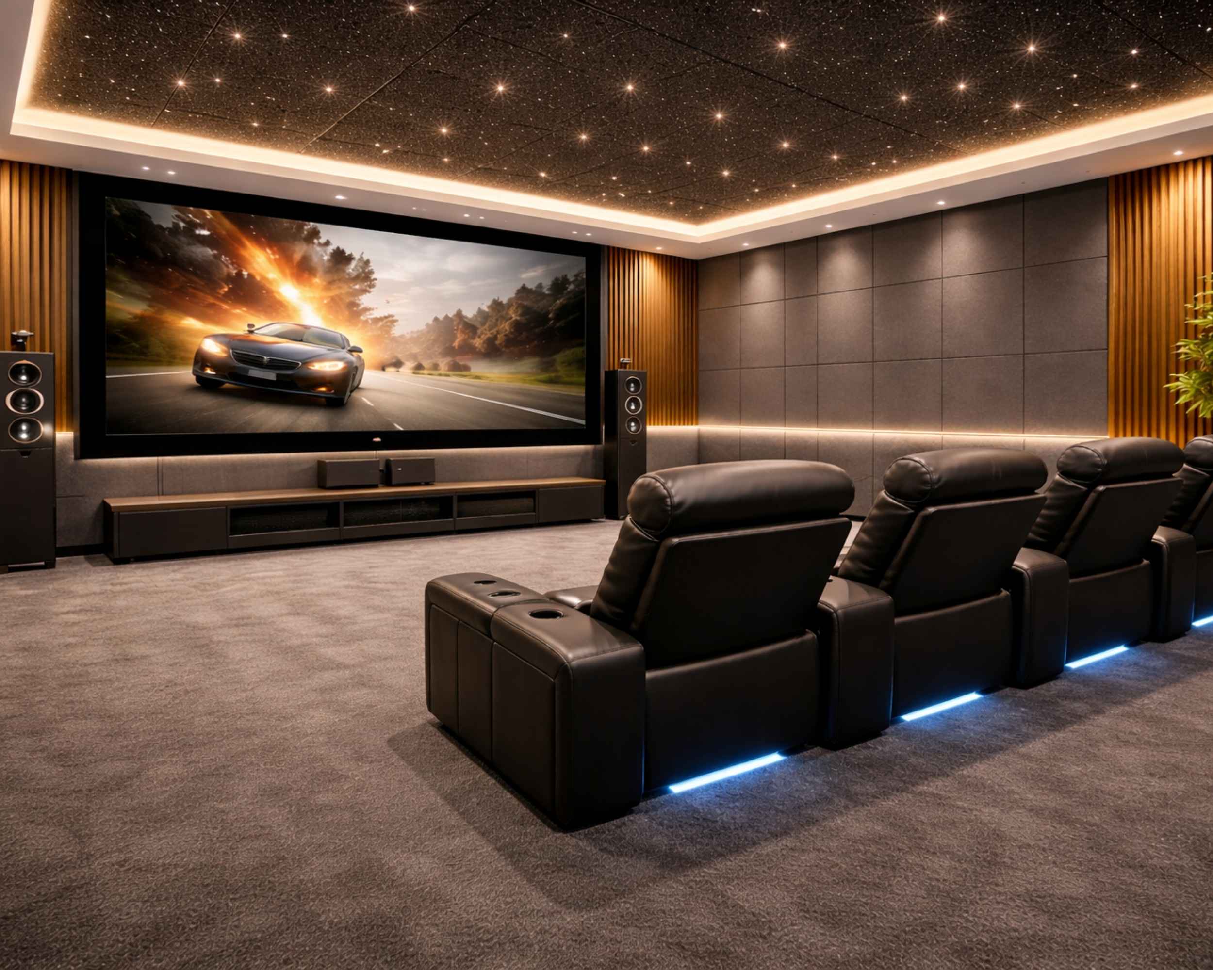 Home theatre floor vibration and impact control